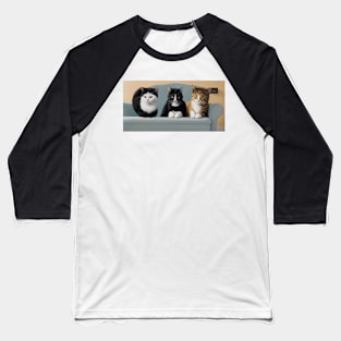 cats on the couch Baseball T-Shirt